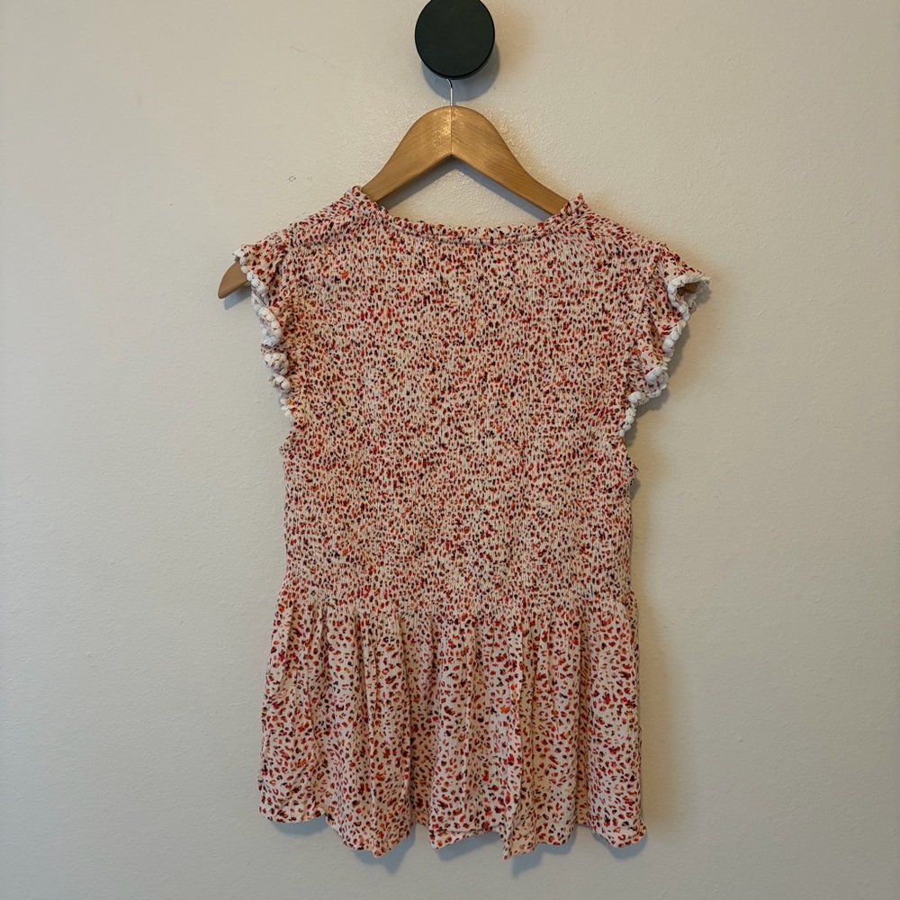 Thml Smocked Button Blouse Size Medium - image 2